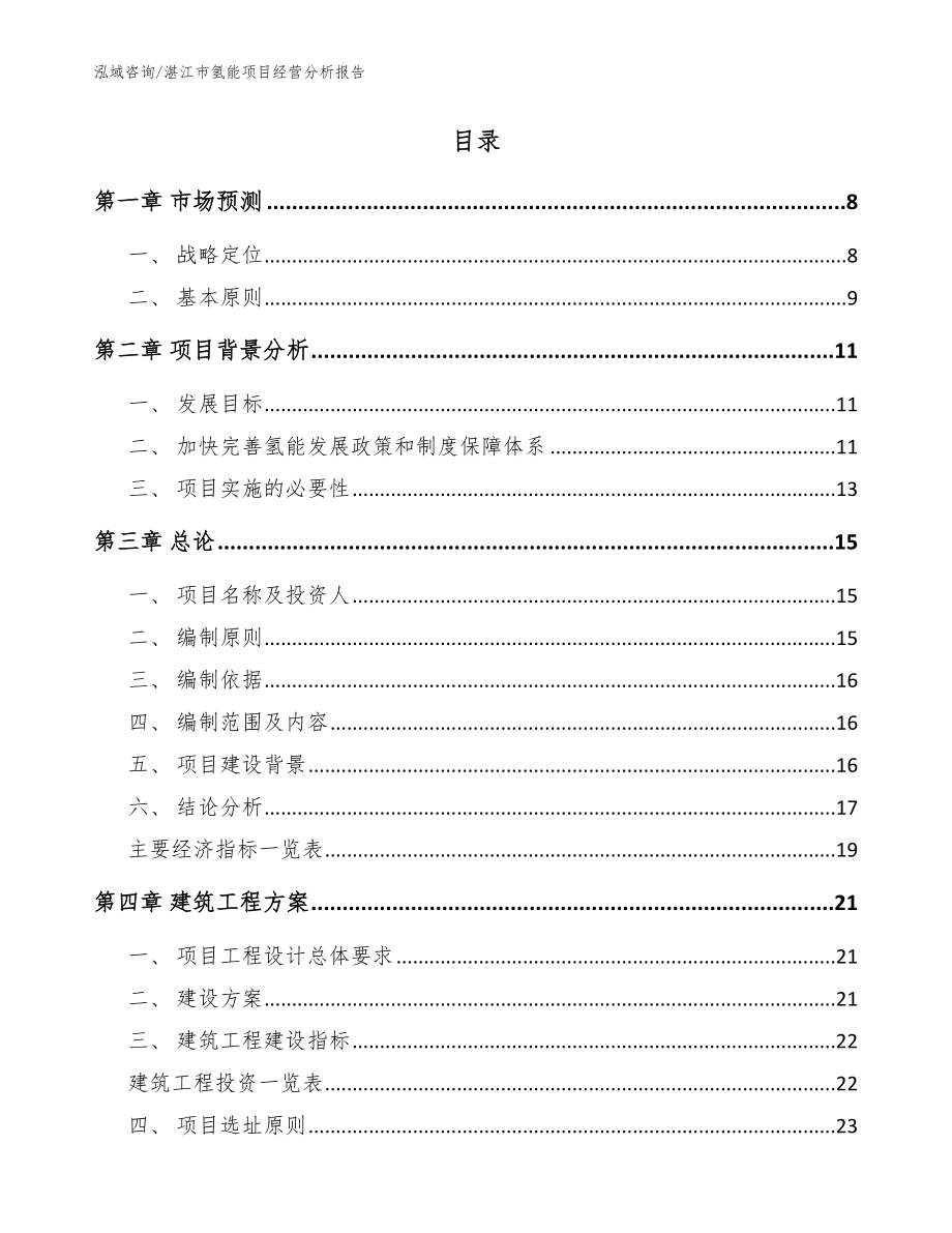 湛江市氢能项目经营分析报告_参考范文_第2页