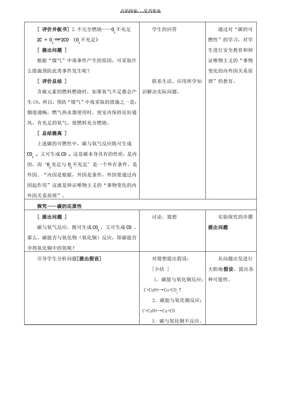 碳的化学性质教学教案_第4页