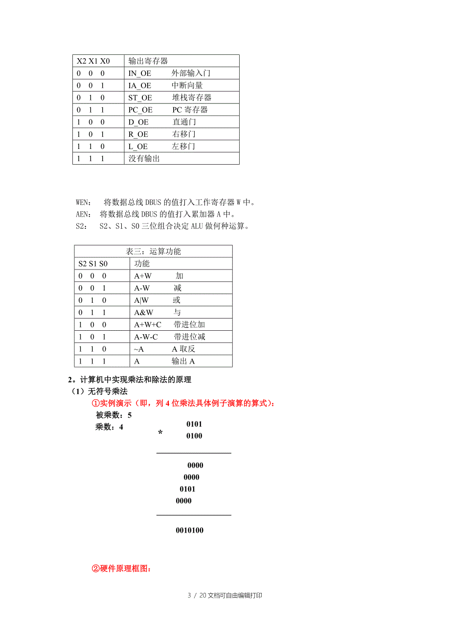 计算机组成原理课程设计报告_第3页