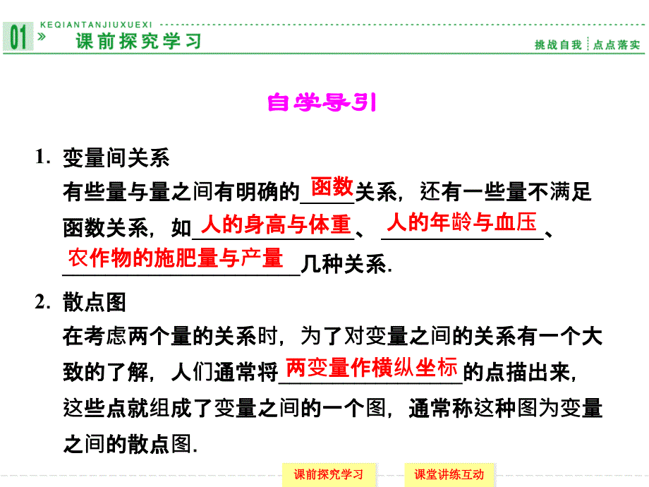 课标要求掌握相关关系的判断会作散点图会求回归_第2页