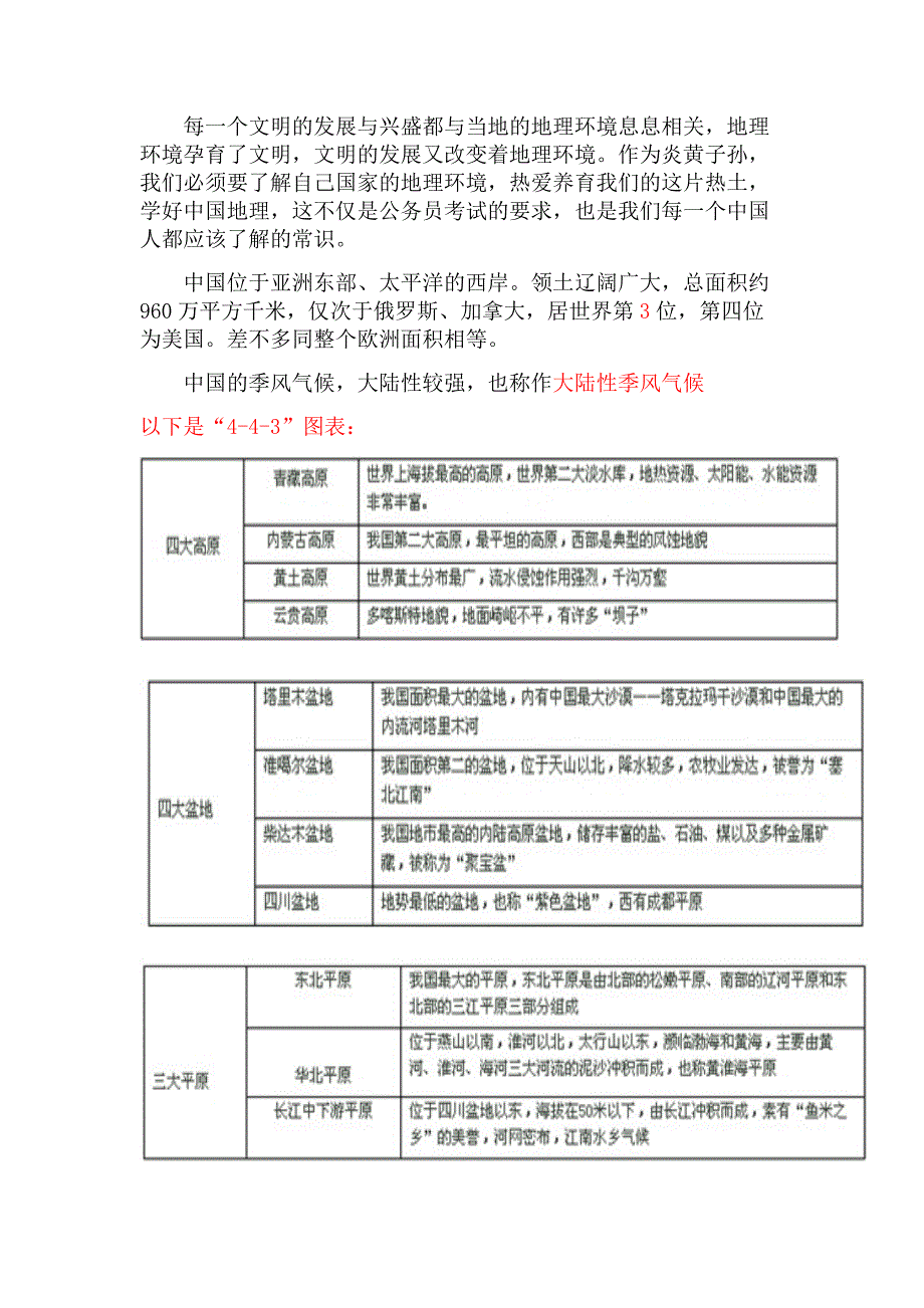 中国4大高原、4大盆地3大平原.doc_第1页