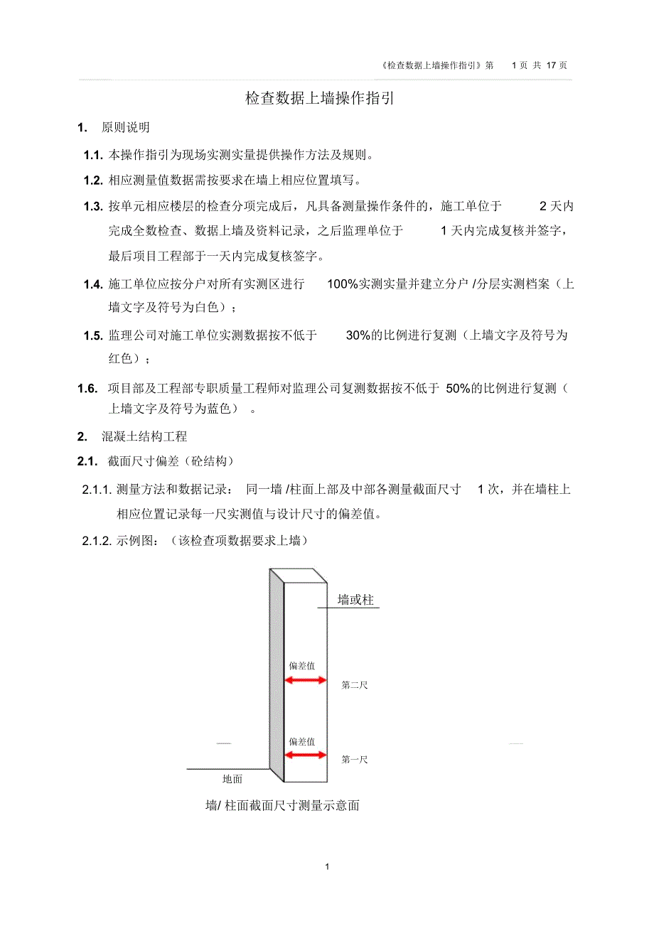 万科实测检查数据上墙操作指引要点_第1页