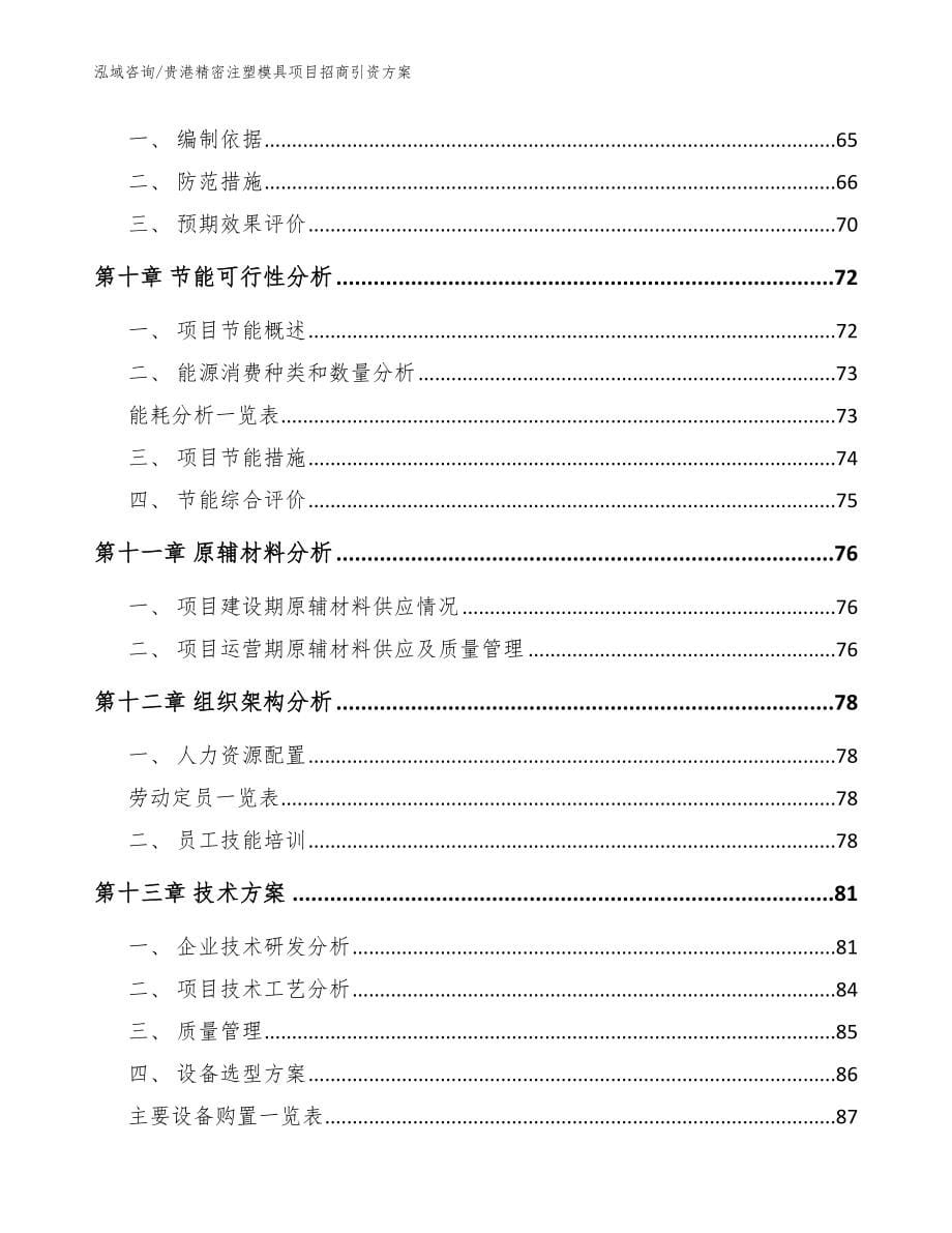 贵港精密注塑模具项目招商引资方案_模板范文_第5页