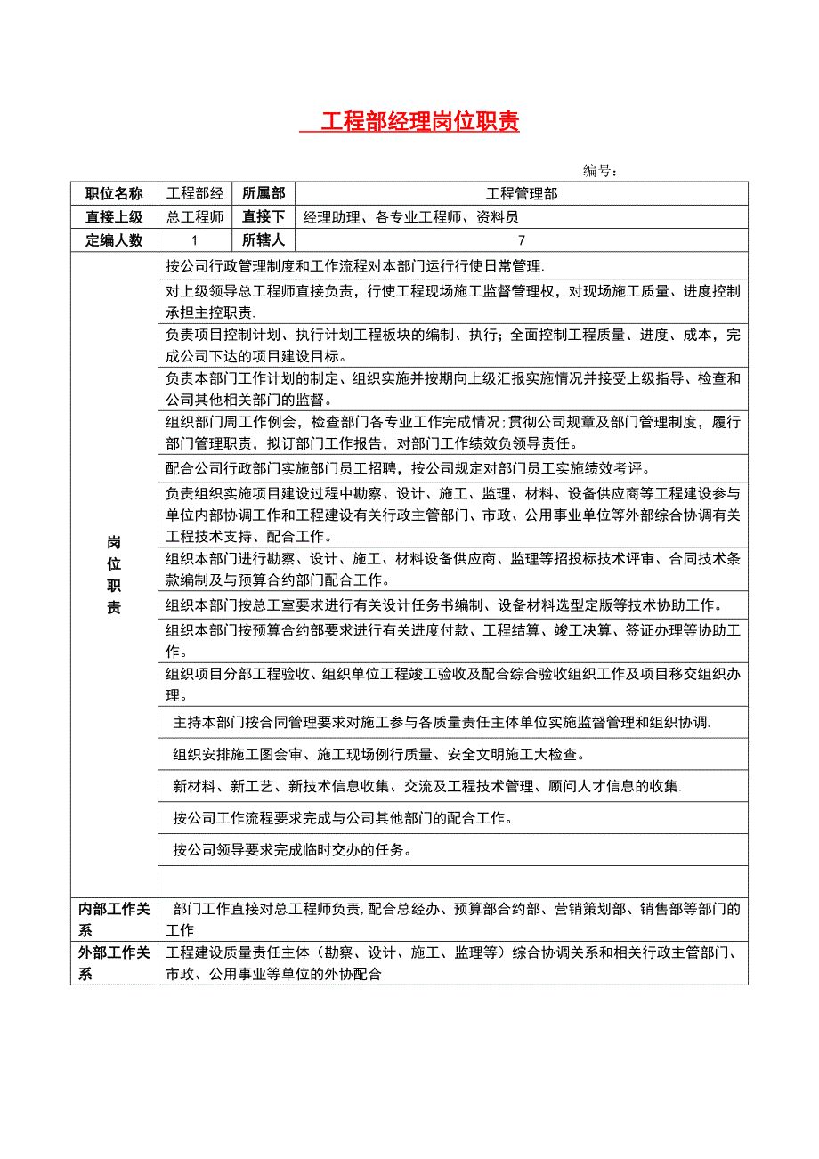 房地产开发--工程部岗位职责_第2页