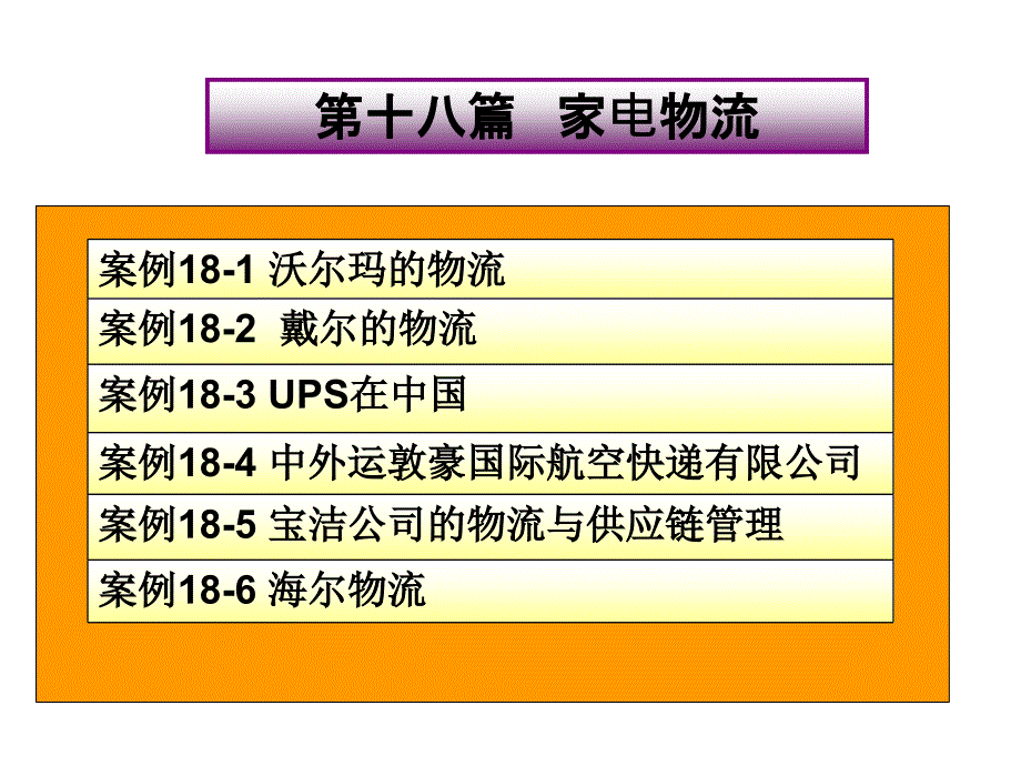 物流案例分析与实践 第二版 第18篇 世界知名企业物流分析_第3页