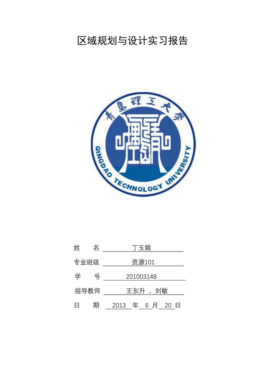 区域分析个人实习总结_第1页