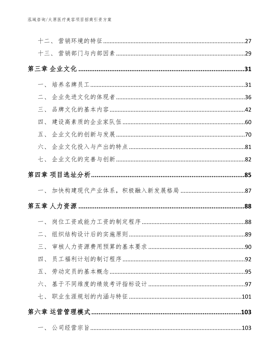 太原医疗美容项目招商引资方案范文模板_第3页