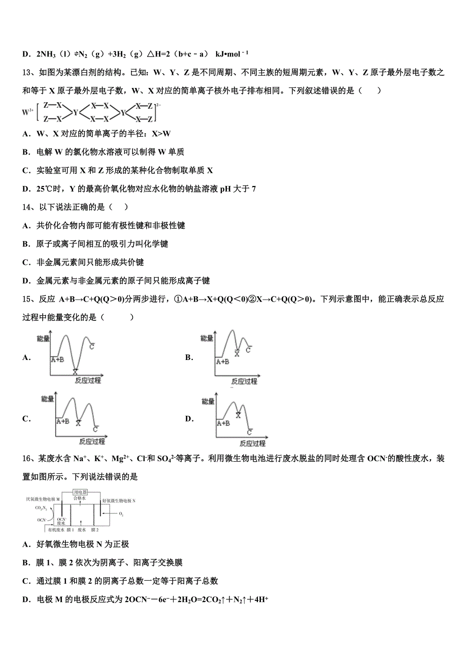 2023年北京首都师范大学第二附属中学高三（最后冲刺）化学试卷（含答案解析）.doc_第4页