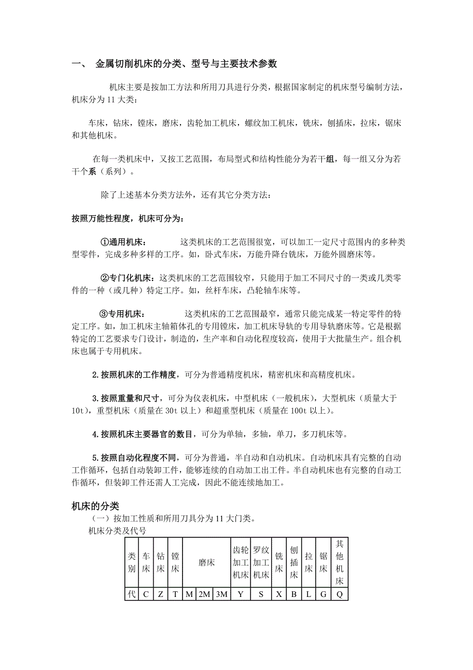 机床的分类简介_第1页