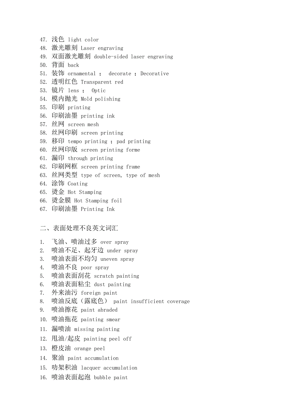 工业设计常用工艺词汇中英文对照汇总_第3页