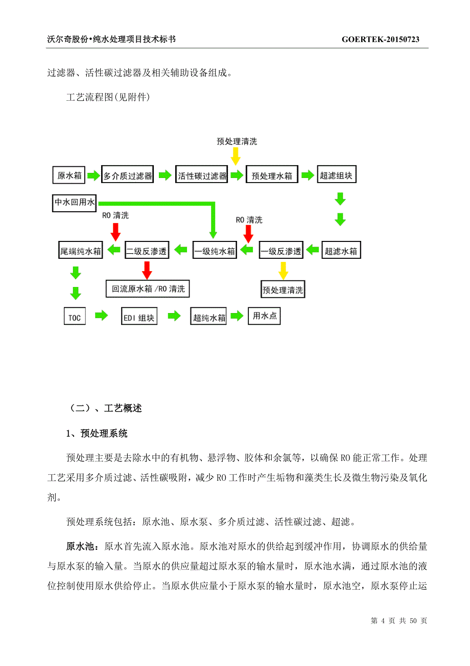 75吨超纯水处理方案_第4页