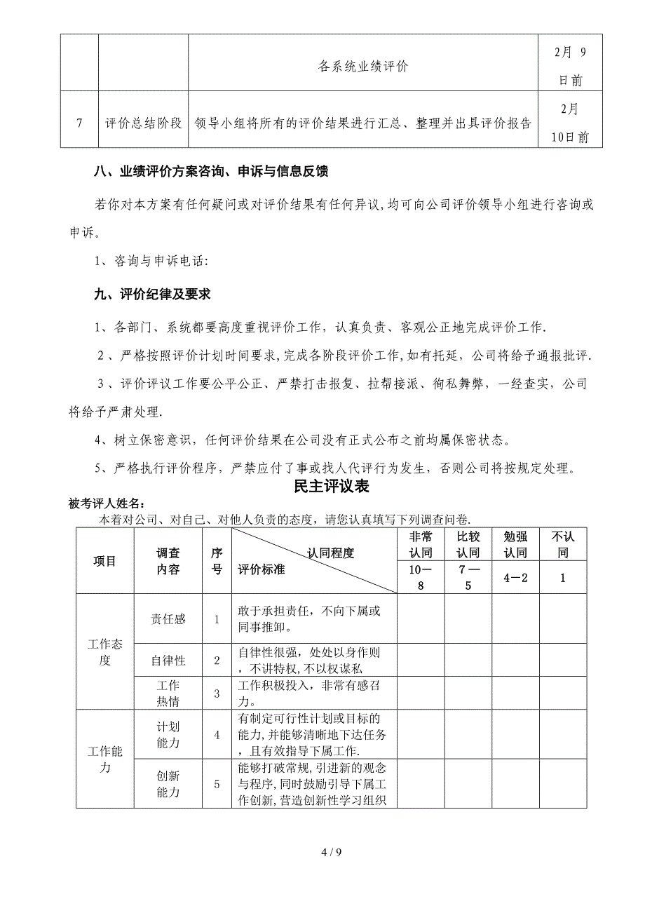 公司2014年度业绩评价方案一_第4页