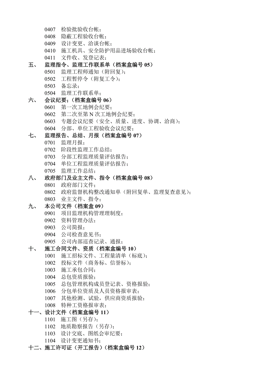 监理部资料归档分类_第2页