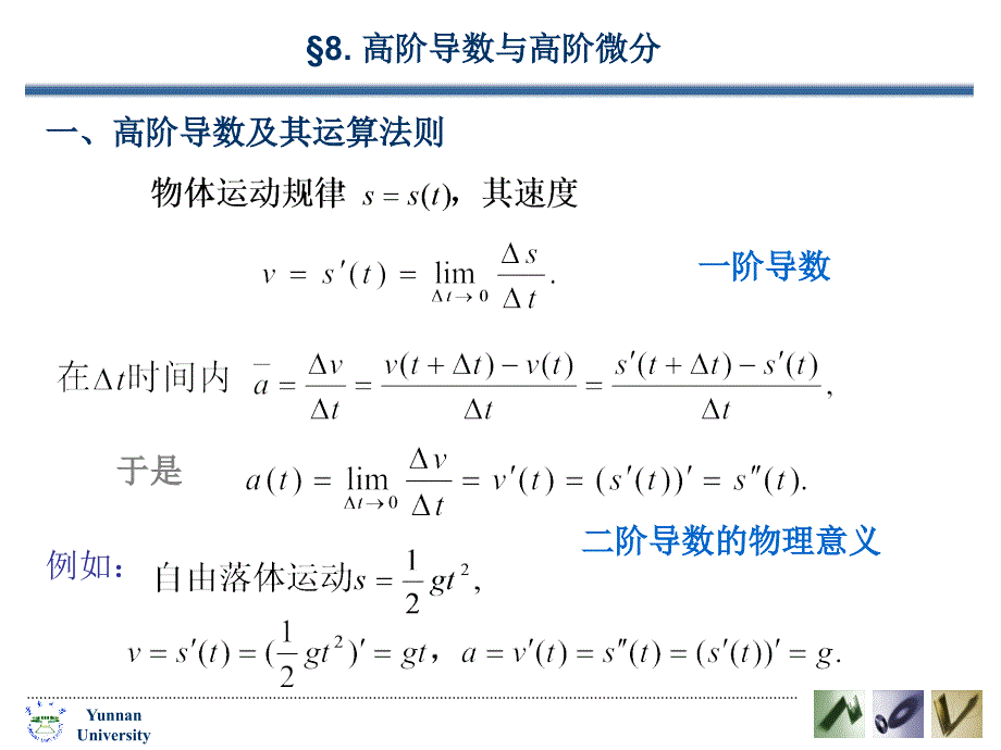 一高阶导数及其运算法则_第1页