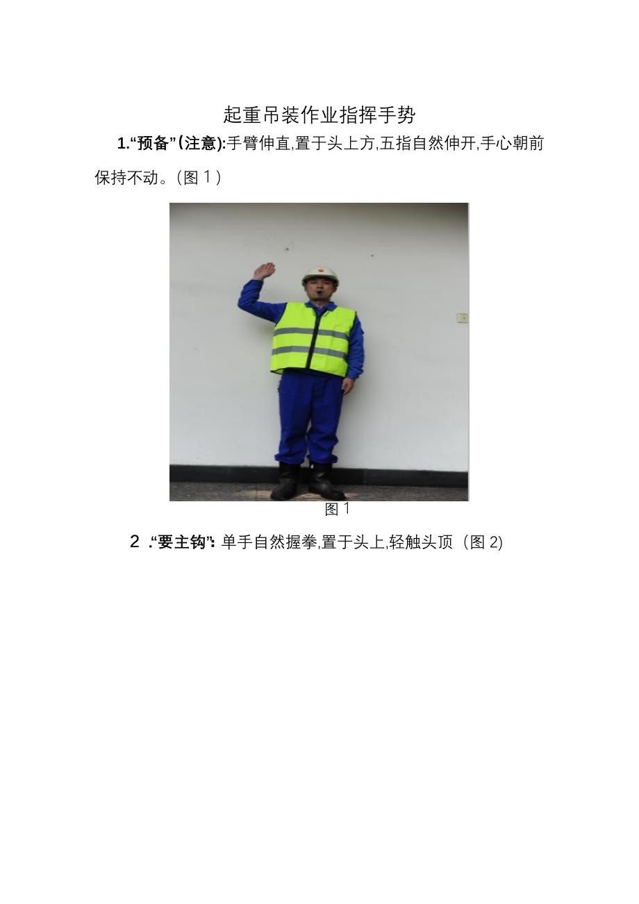 起重吊装作业指挥手势_第1页