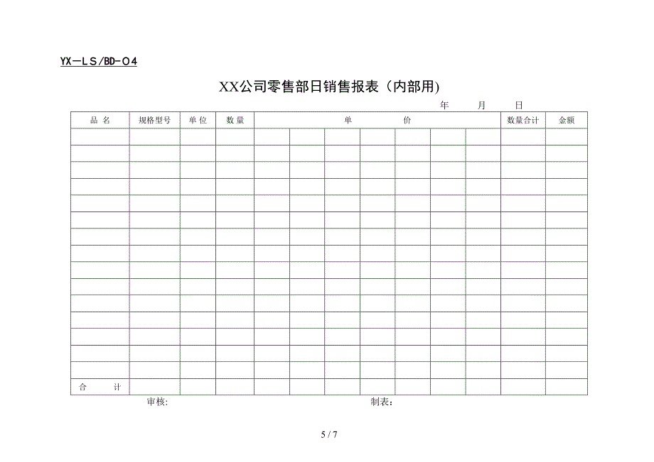 零售部表格（DOC 7页）_第5页