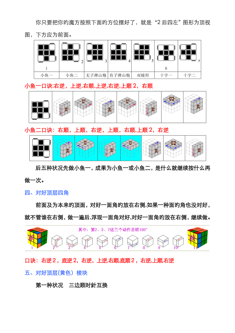 三阶魔方简易口诀_第2页