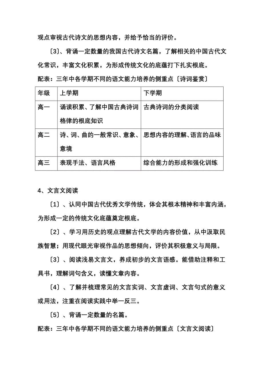 最新交大附中浦东试验高中语文学科三年教学规划_第5页