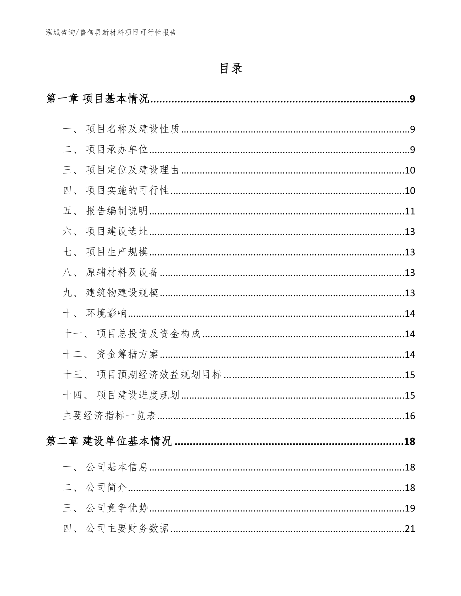 鲁甸县新材料项目可行性报告（范文参考）_第2页