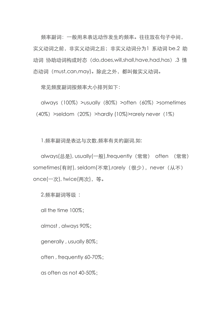 频率副词用法_第1页