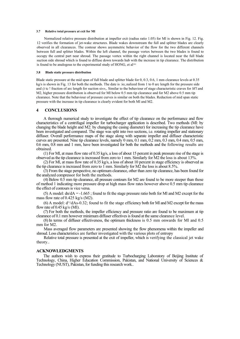 COMPARISON OF TWO METHODS TO INCREASE TIP CLEARANCE AND ITS EFFECT ON PERFORMANCE OF TURBOCHARGER CENTRIFUGAL COMPRESSOR STAGE_第4页