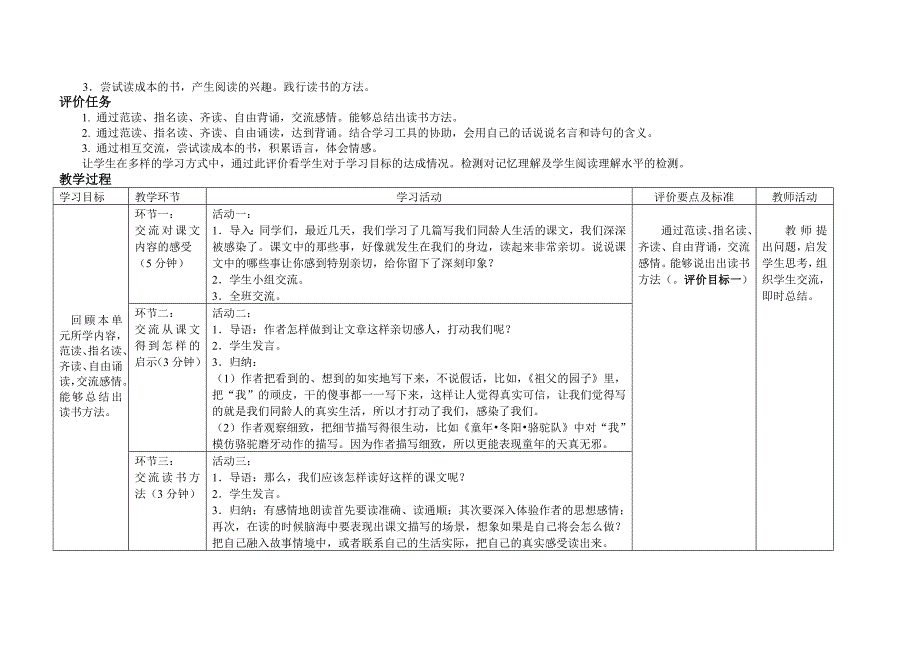 五年级下册第二单元回顾拓展二基于标准教学设计_第2页