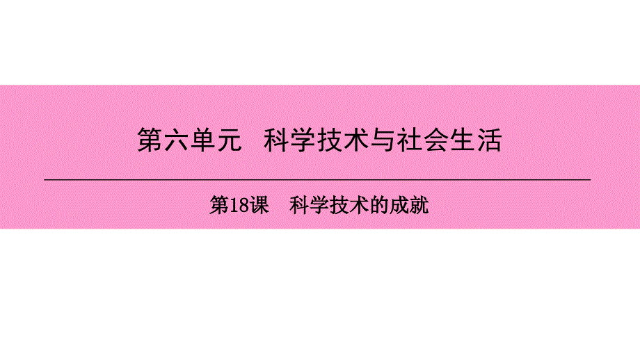 八年级历史下册第六单元第18课科学技术的成就课件新人教版_第1页