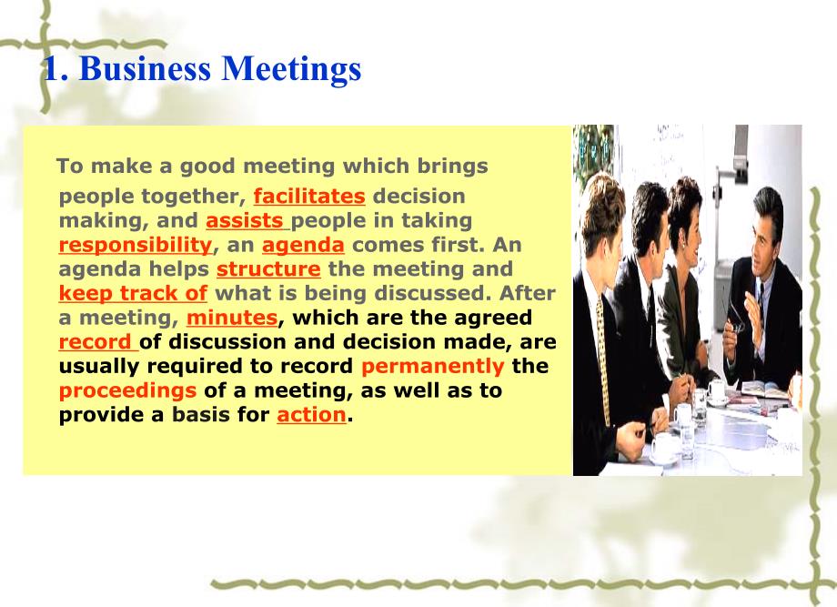 商务英语课程UnitBusinessMeetings_第4页