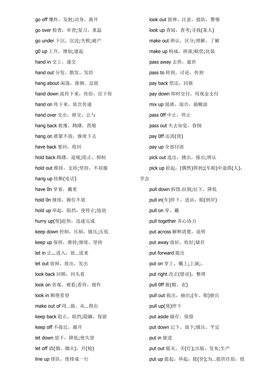 英语常用词组及固定搭配_第5页