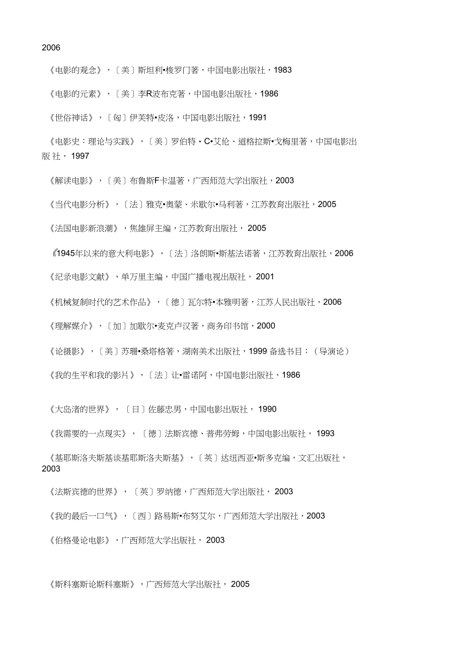 上戏推荐书单影单(编导艺考学习资料)_第3页