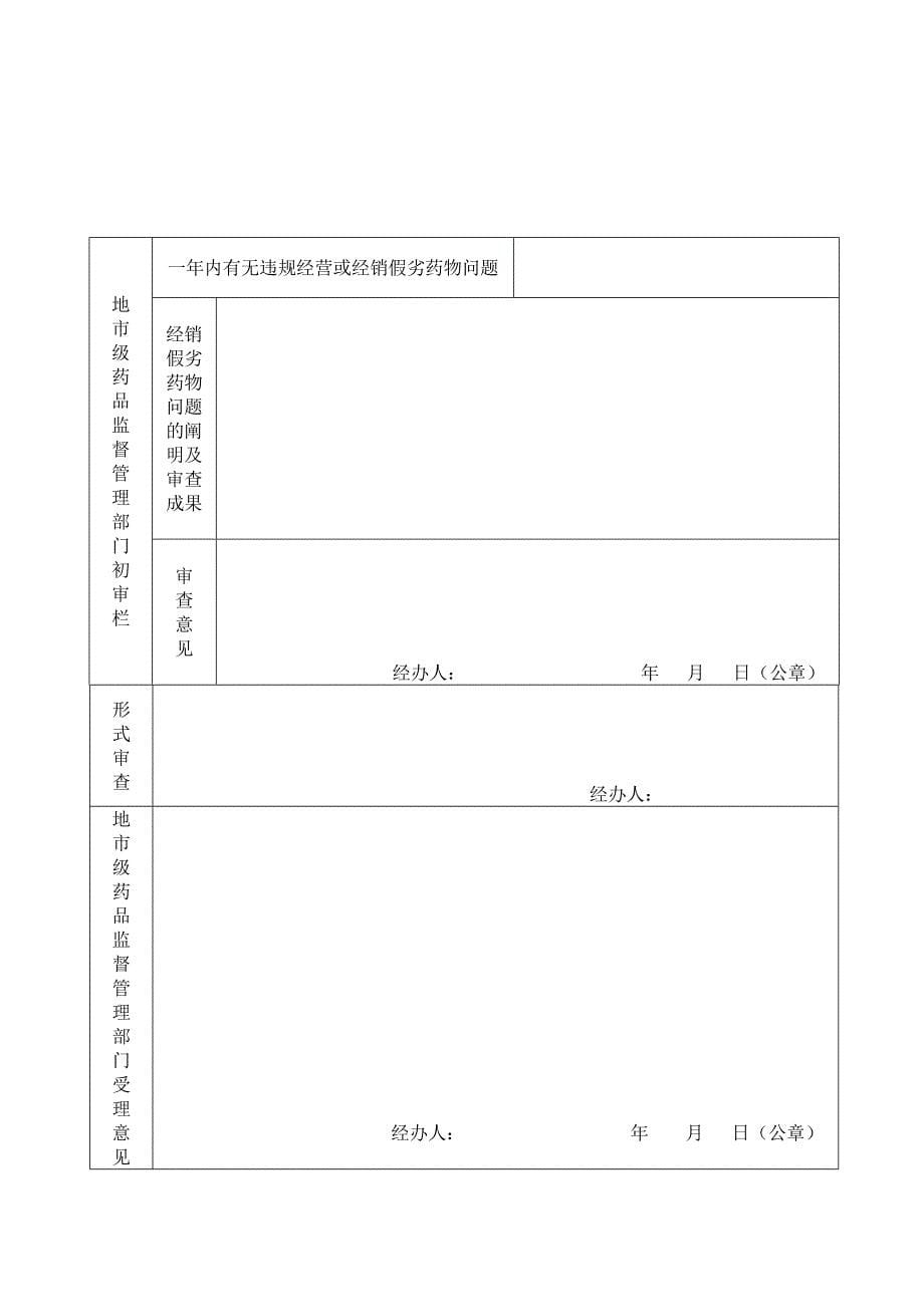 广东省药品零售企业GSP认证申请书范本_第5页