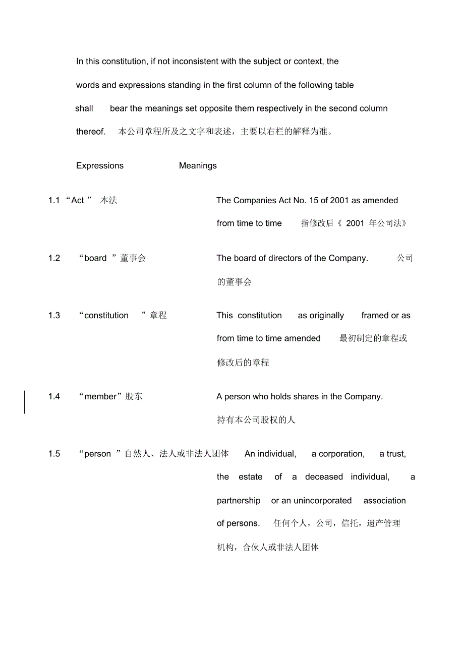 毛里求斯公司章程_第4页