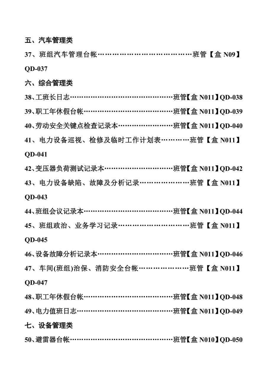 电力公司班组管理台帐_第5页