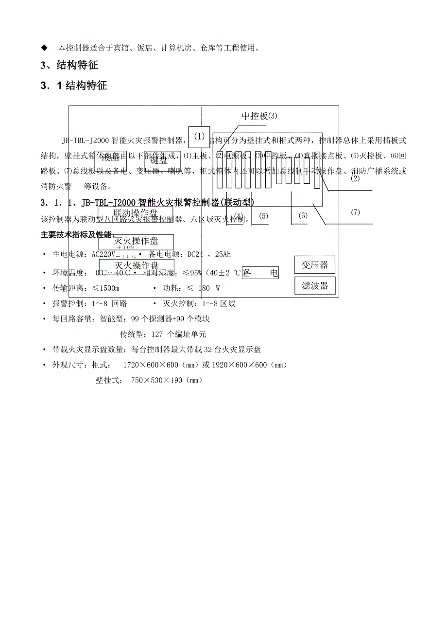 【管理精品】JB-TBL-J智能火灾报警控制器联动型使用说明书_第2页