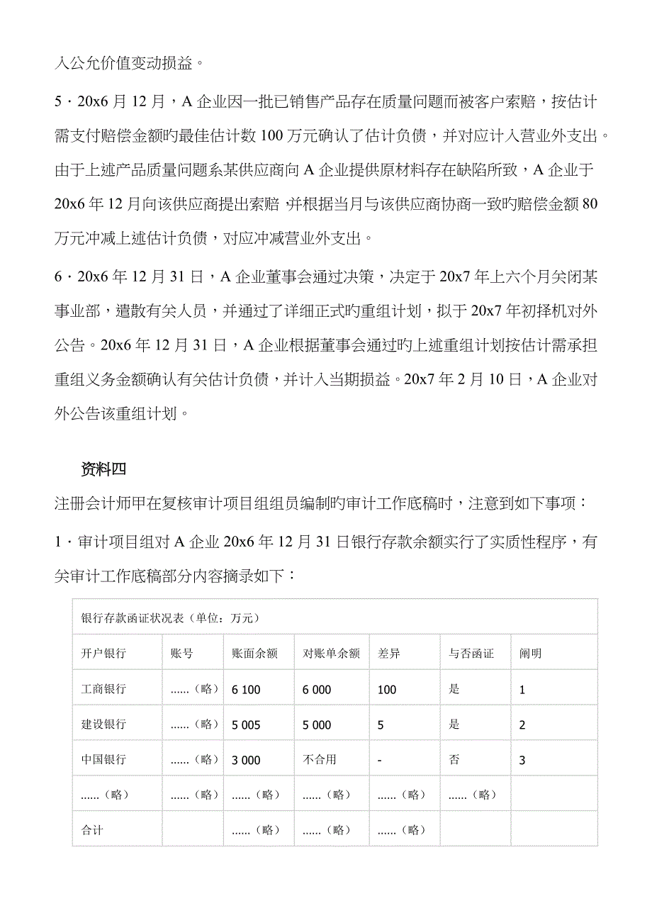 2023年注会统一考试职业能力综合阶段测试试卷一真题及答案_第4页