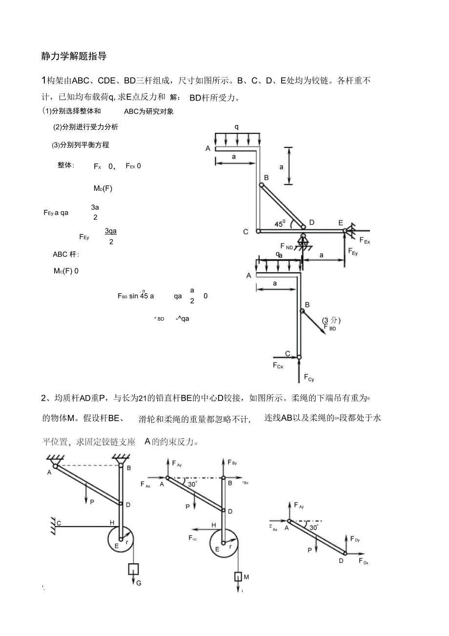 静力学解题指导_第1页