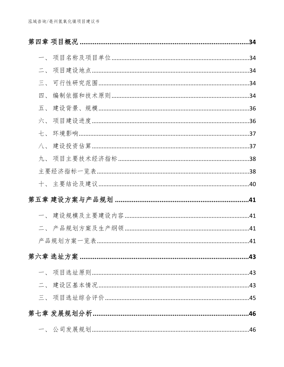 亳州氢氧化镍项目建议书_范文模板_第3页