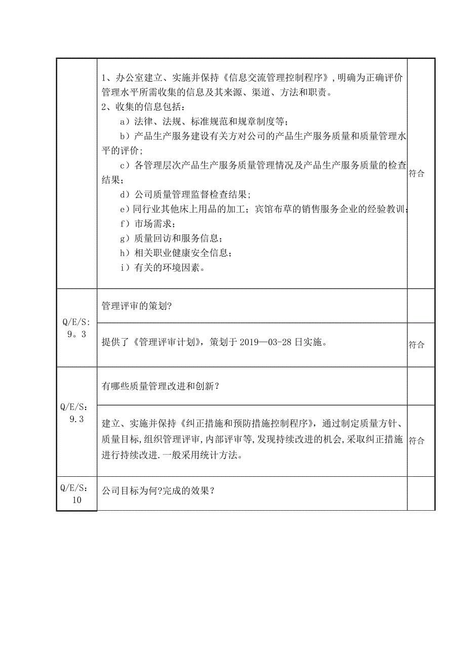 最新版 三体系45001 内审检查记录_第5页