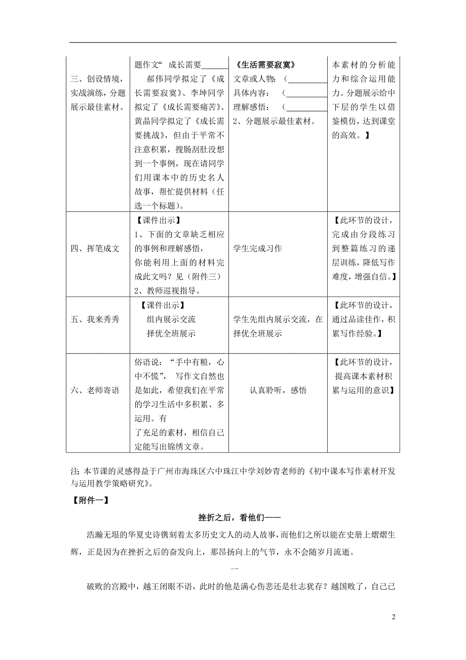 九年级语文下册古诗文教学与作文教学的整合第二节课本素材巧激活教案新人教版_第2页