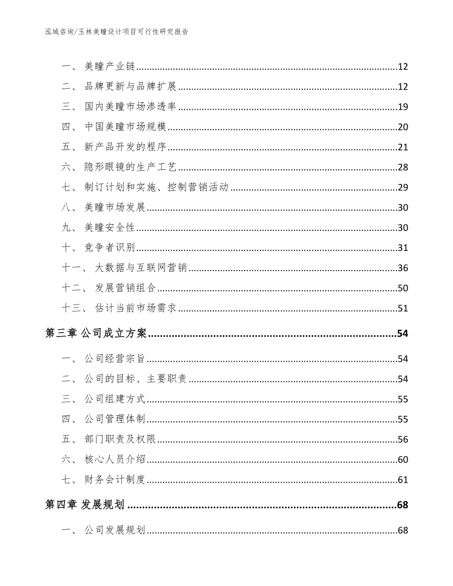 玉林美瞳设计项目可行性研究报告_范文参考_第4页