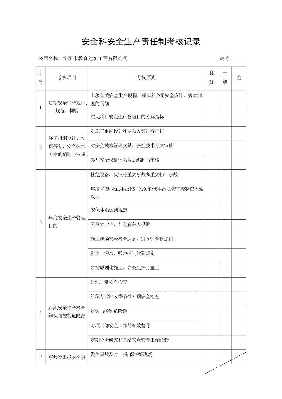 安全生产责任制考核记录_第3页