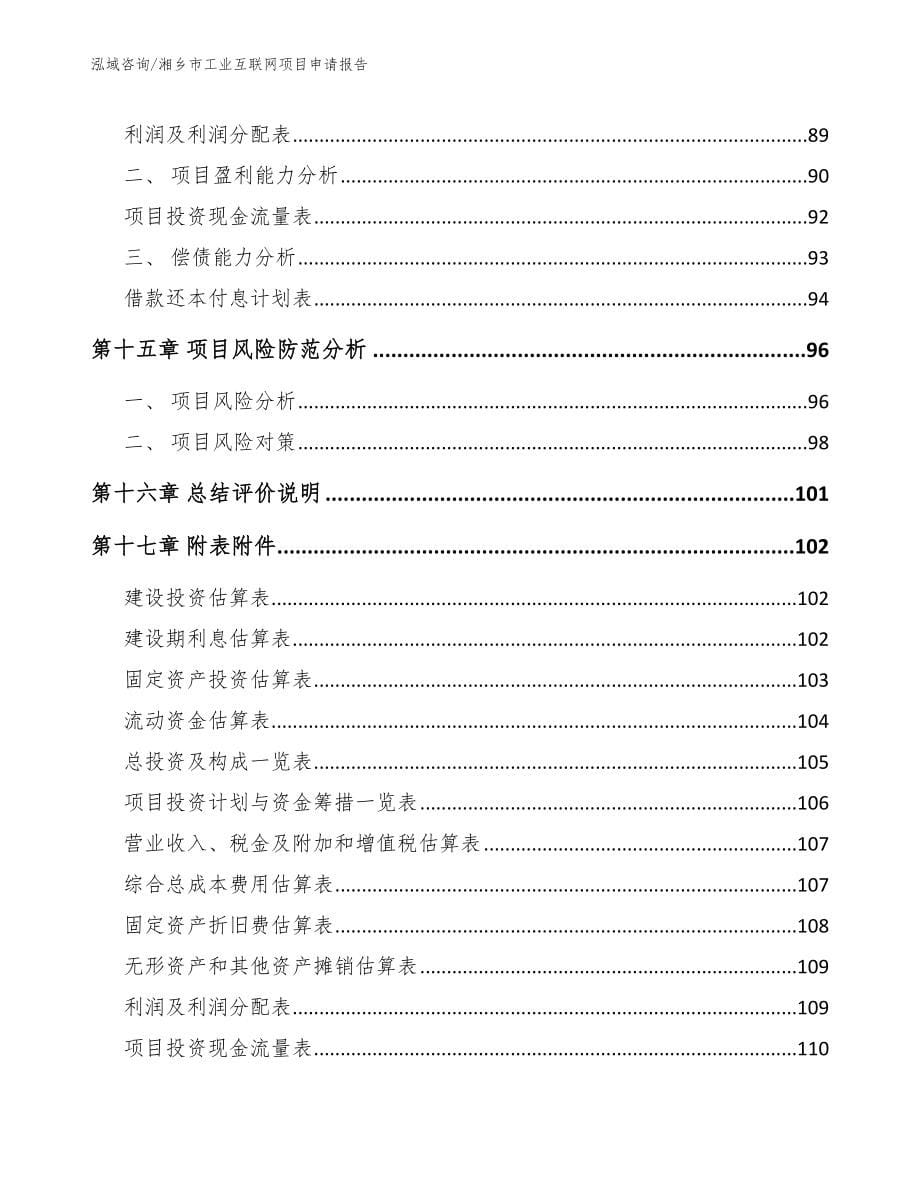 湘乡市工业互联网项目申请报告_第5页