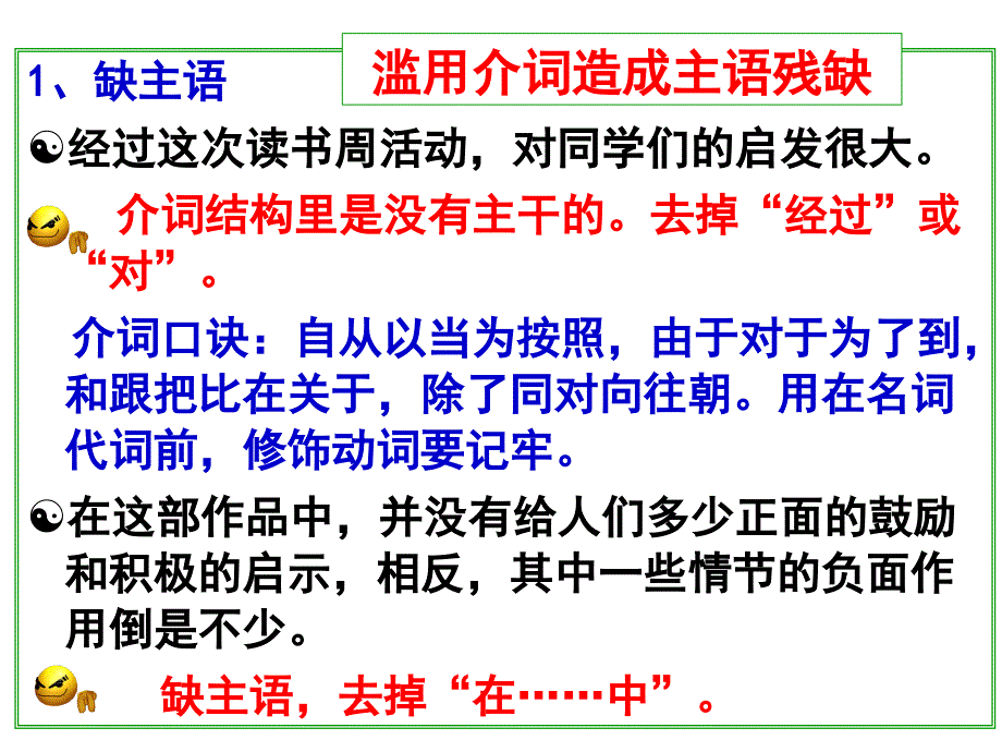 病句3成分残缺或赘余_第3页