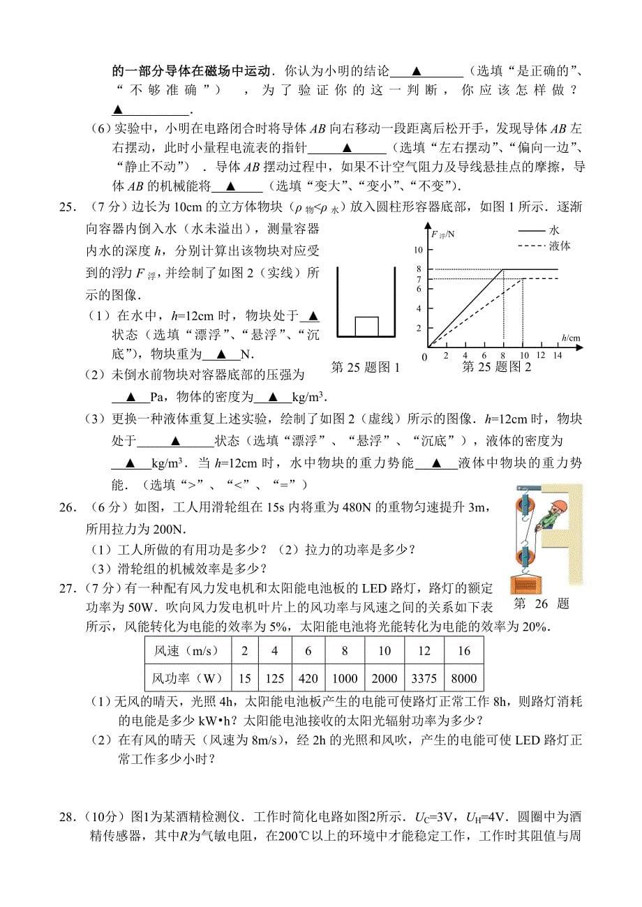 2015年镇江市中考一模物理试卷.doc_第5页