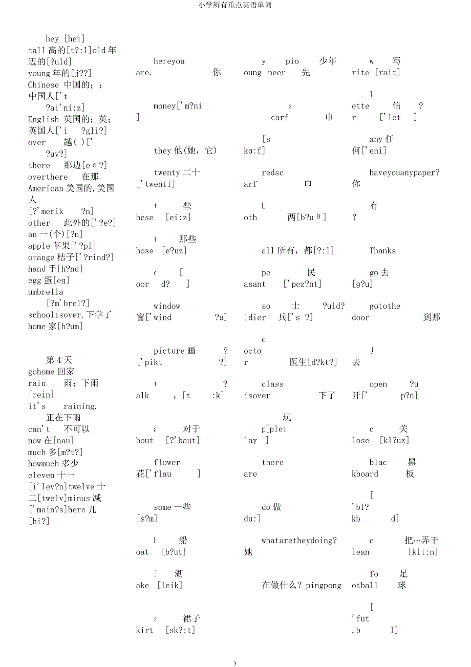 小学所有重点英语单词.docx_第3页