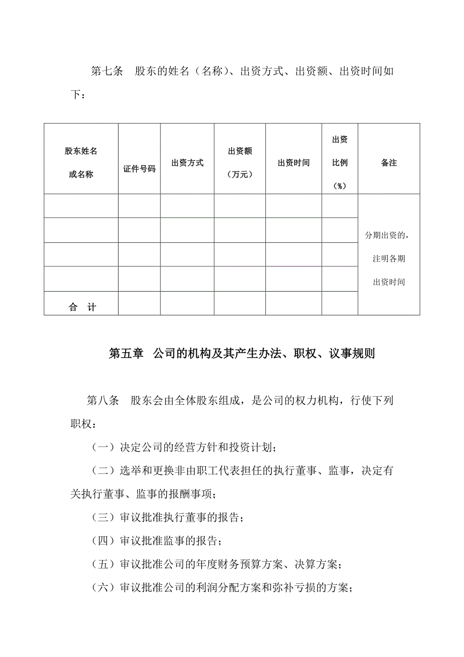 贵州公司注册章程范本最新_第2页