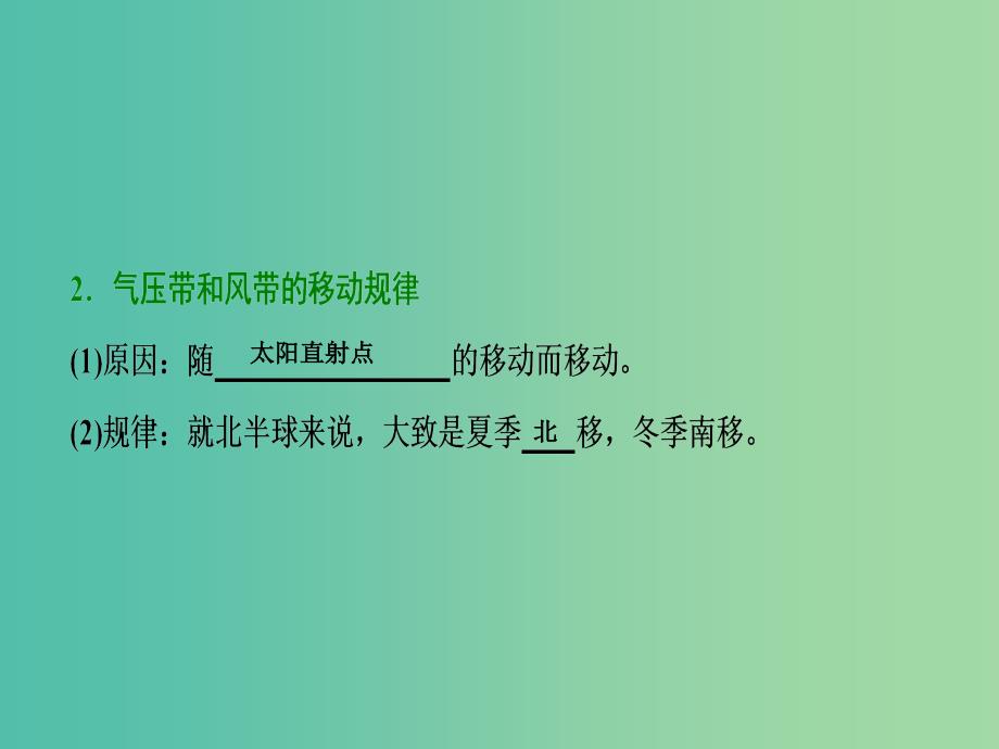 2019届高考地理一轮复习第三章地上的大气第二讲气压带和风带课件新人教版.ppt_第4页