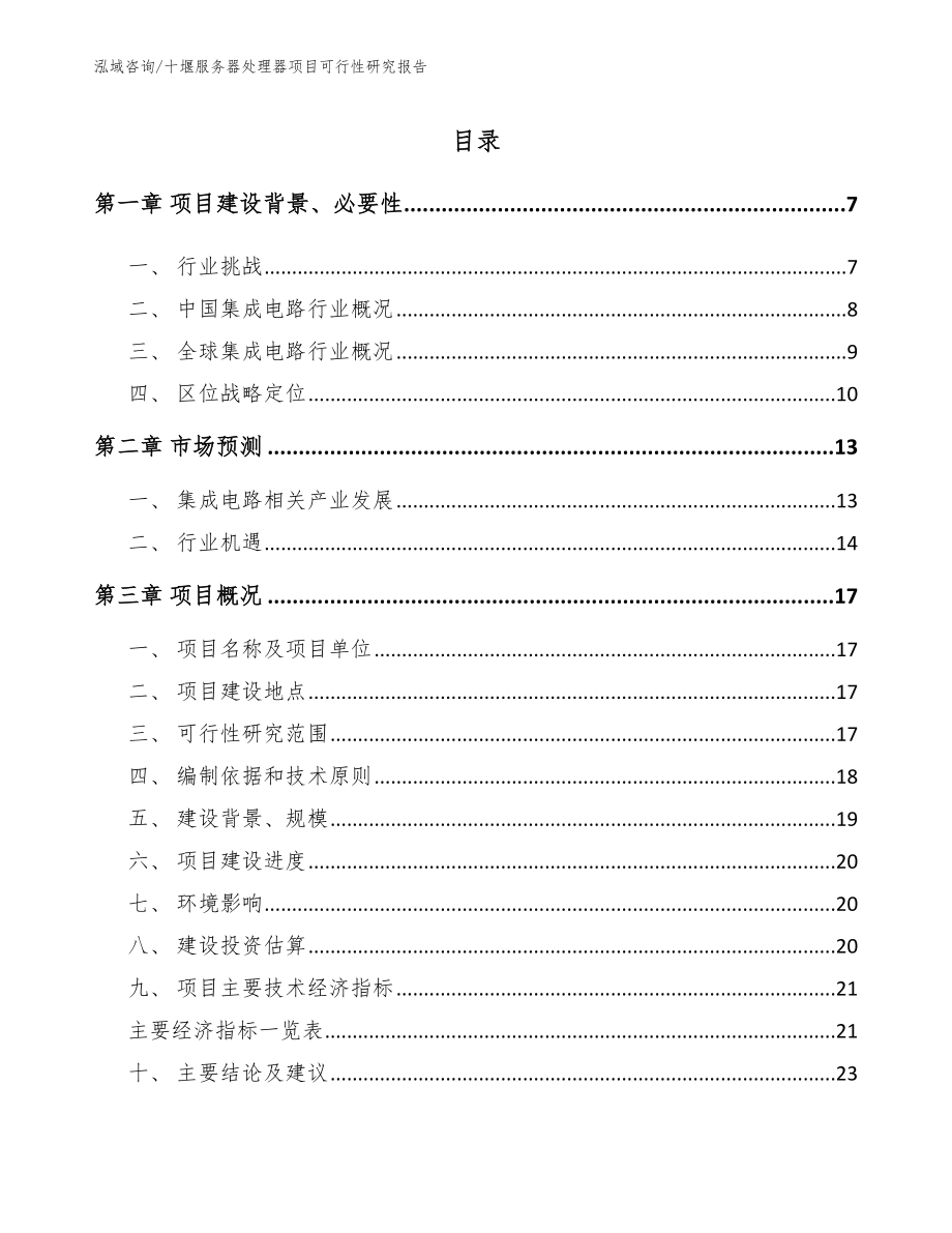 十堰服务器处理器项目可行性研究报告_第1页