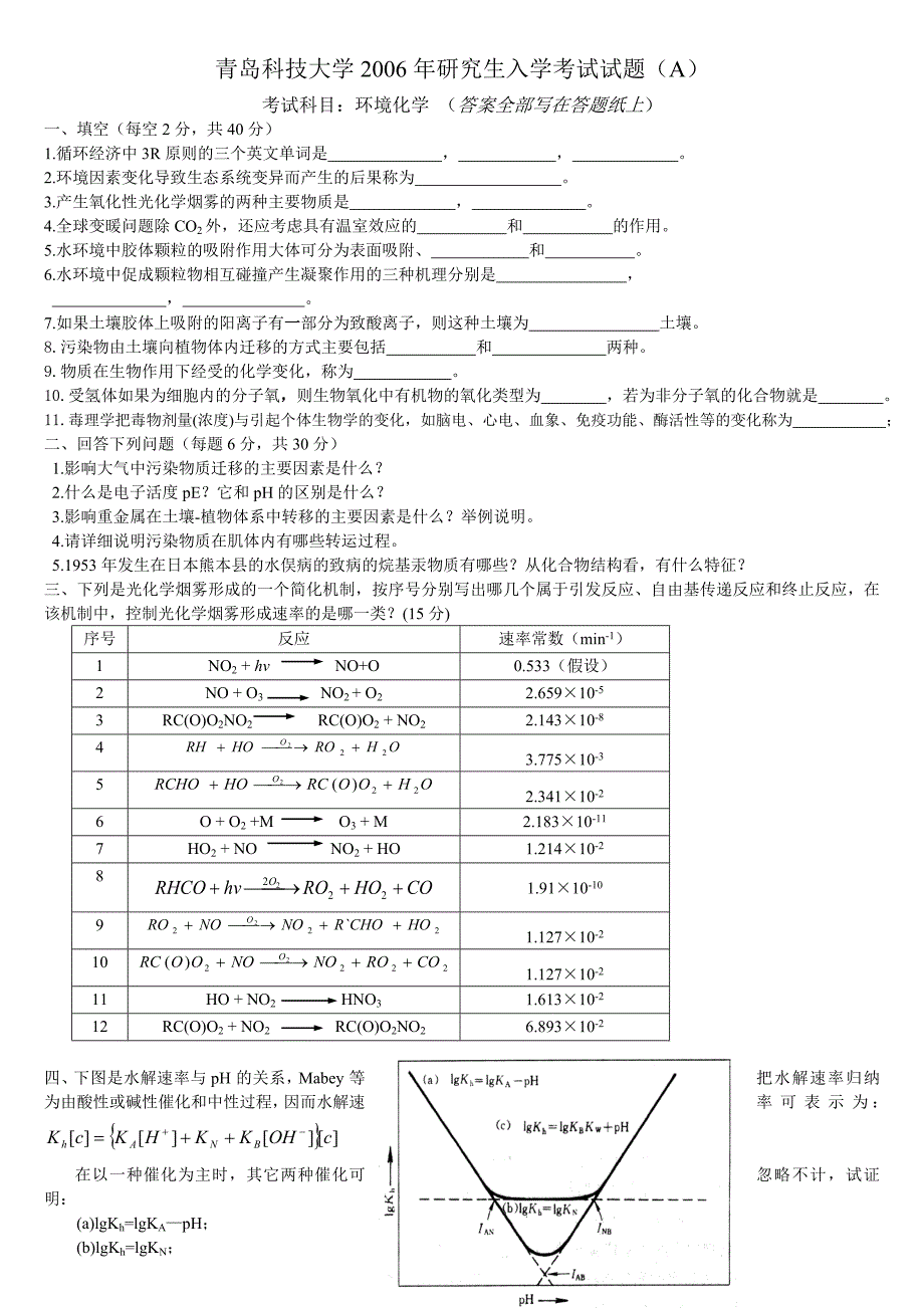 《环境化学》(第二版)(戴树桂)知识点总结和部分课后习题答案(共18页).doc_第1页