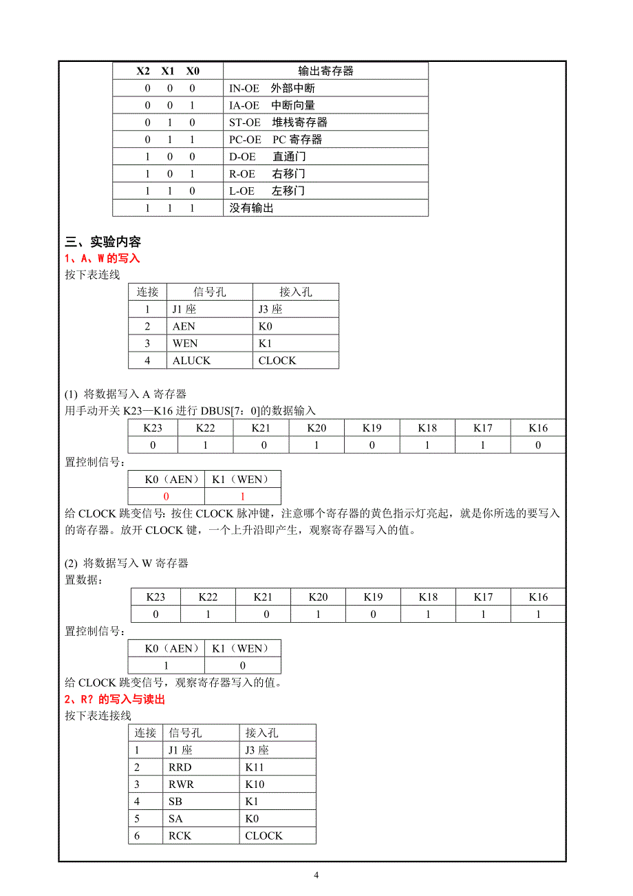 计算机组成原理实验报告_第4页